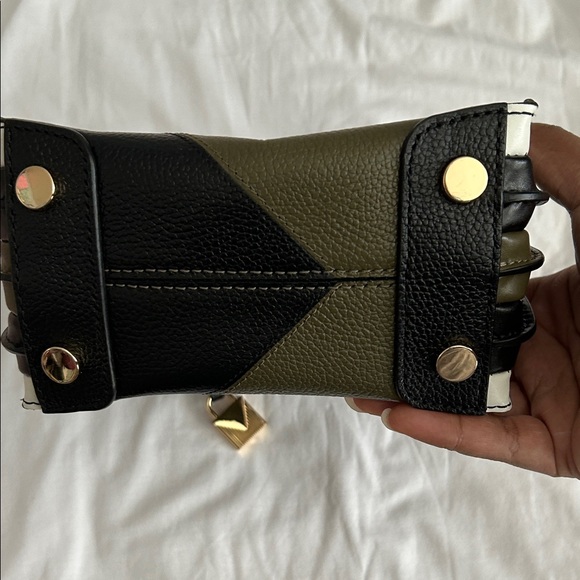Michael Kors Olive and Black Mini Bag with matching Card wallet - Picture 11 of 14